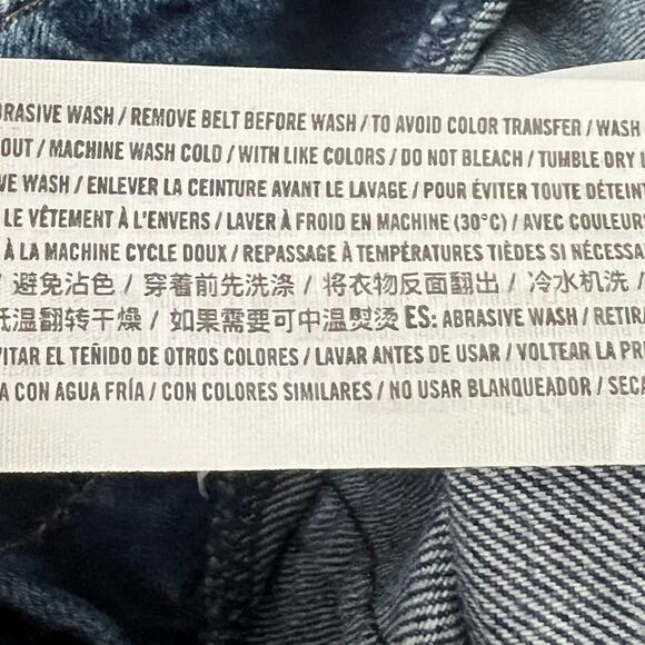 Abercrombie & Fitch Jeans Women's Size 27 R High Rise Mom Paperbag Raw Hem - Picture 6 of 11